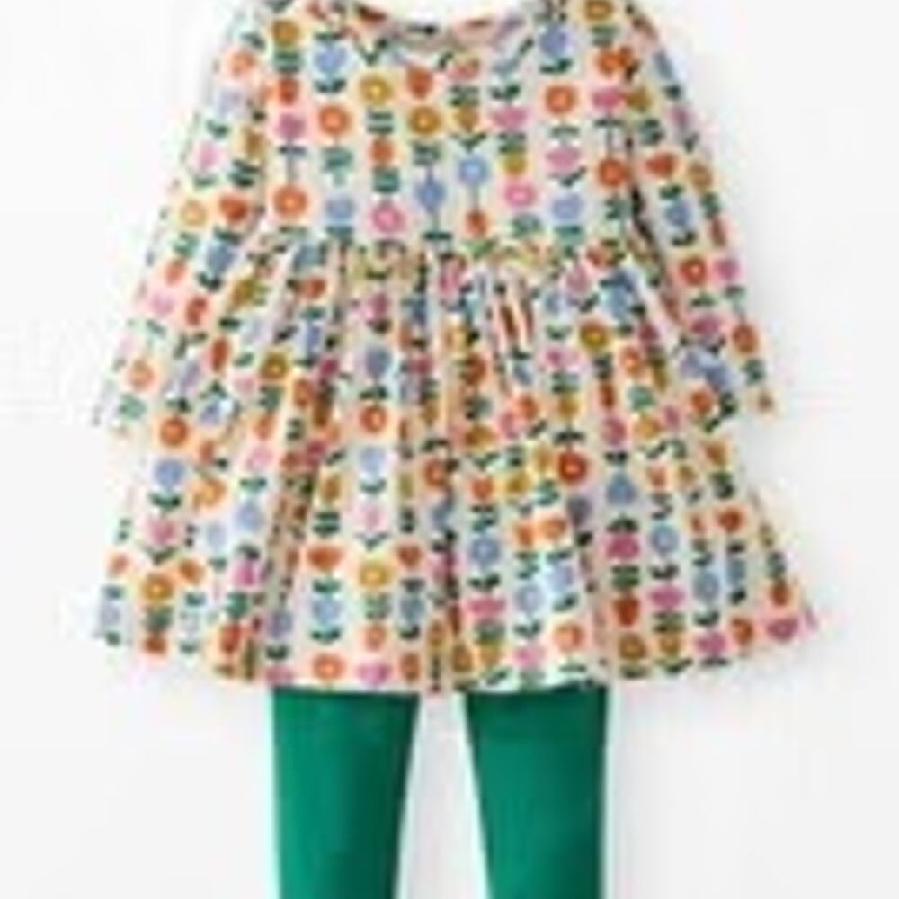 Hanna Andersson NWT 0-3M Tulip Dress & Leggings Set